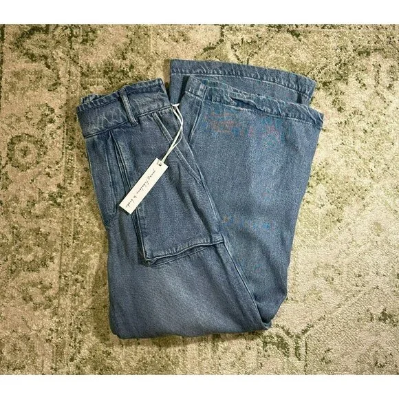 YFB Young Fabulous Broke Saidie High Rise Wide Leg Drapey Pants Size Small NWT - Picture 2 of 8